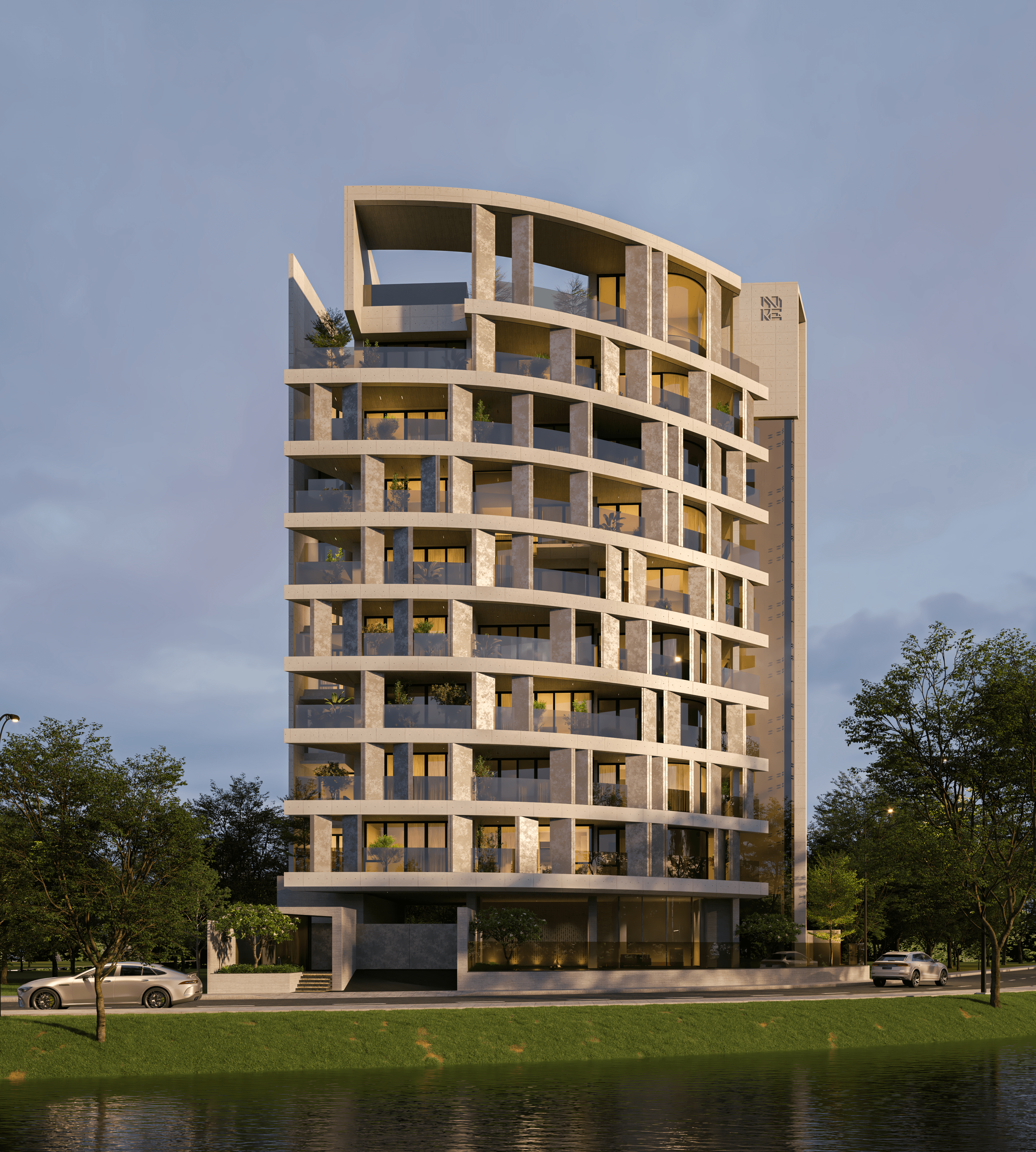 Modern residential tower